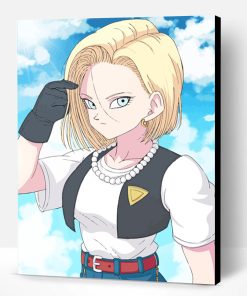 Android 18 Anime Girl Paint By Number