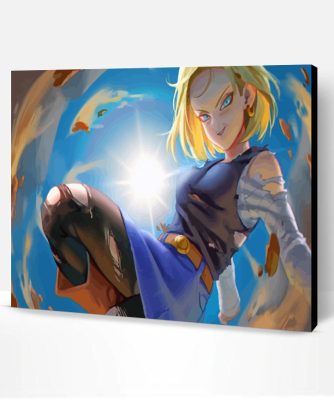 Android 18 Dragon Ball Z Art Paint By Number