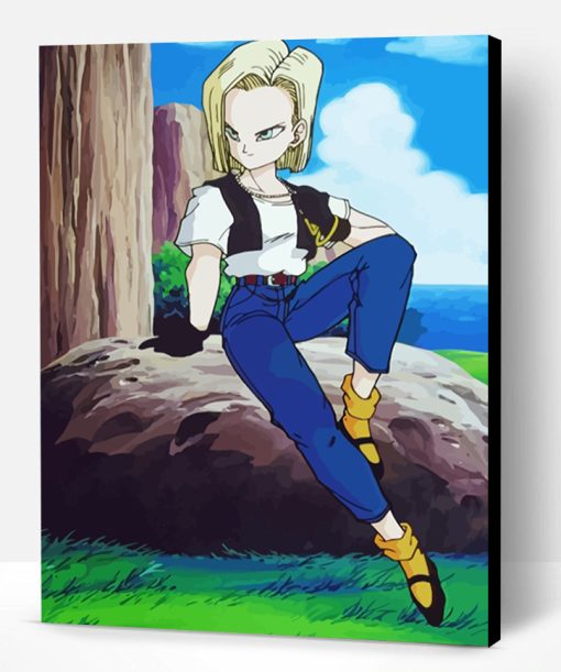 Android 18 Paint By Number