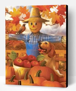 Autumn Farm Scarecrow Paint By Number