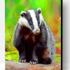 Badger In Forest Paint By Number