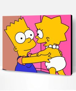 Bart And Little Lisa Simpson Paint By Number