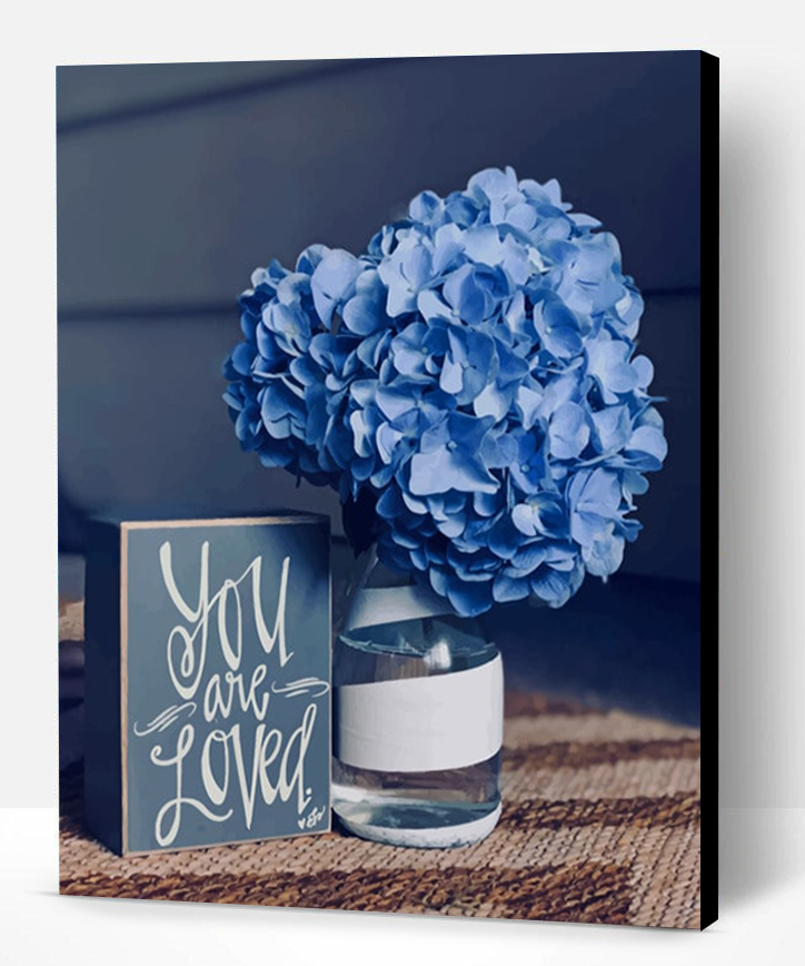 Hydrangea Blue Flowers - Paint By Number - Paint By Numbers PRO