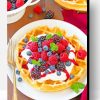 Belgian Waffle With Fruits Paint By Number