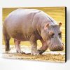 Black Hippopotamus Animal Paint By Number