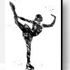 Black Ice Skater Art Paint By Number