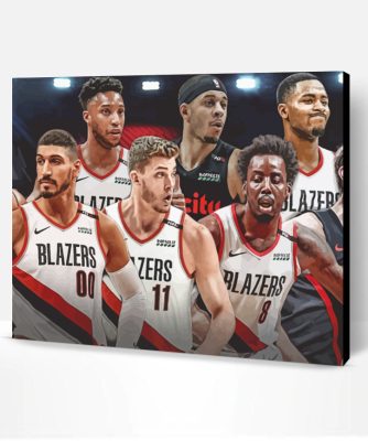 Blazers Basketball Players Paint By Number