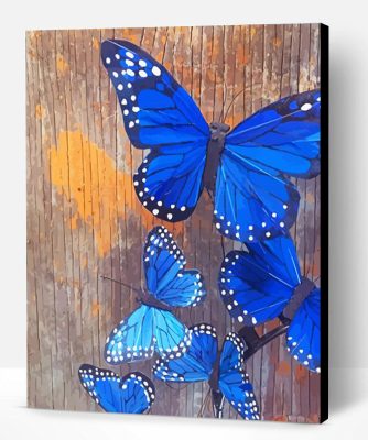 Blue Monarch Butterfly Paint By Number