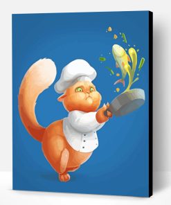 Cartoon Chef Cat Paint By Number