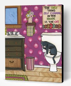 Cat In The Toilet Paint By Number