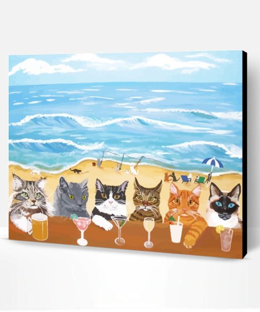 Cats In Beach Paint By Number