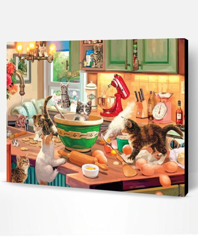 Cats In The Kitchen Paint By Number