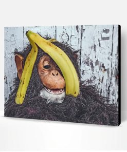 Chimpanzee With Banana Paint By Number