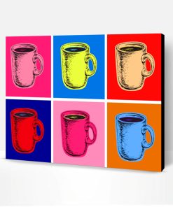 Coffee Cups Pop Art Paint By Number
