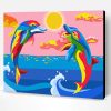 Colorful Dolphins Paint By Number