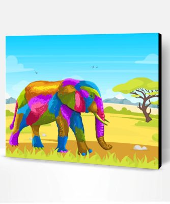 Colorful Elephant Paint By Number