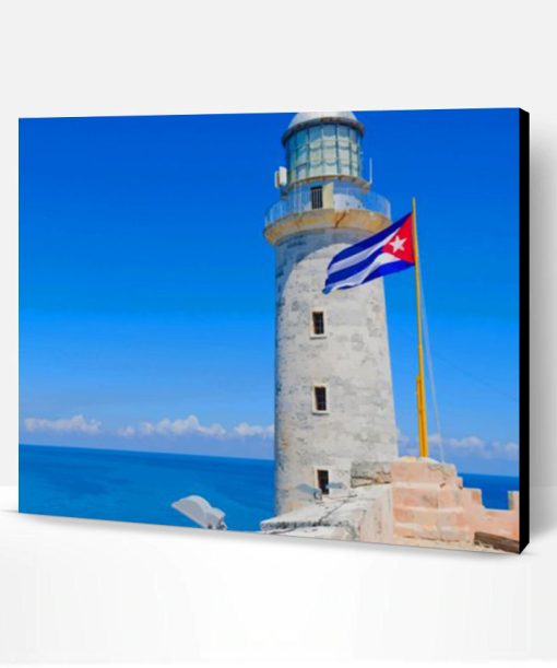 Cuba Beach Lighthouse Paint By Number