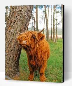 Cute Brown Highland Cow Paint By Number