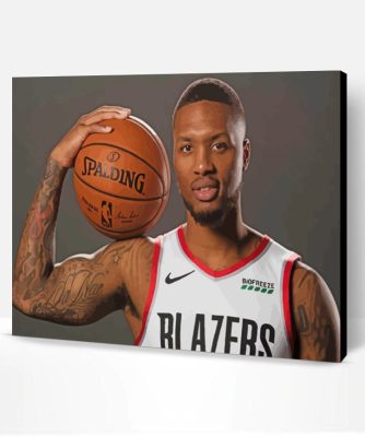 Damian Lillard Blazers Player Paint By Number