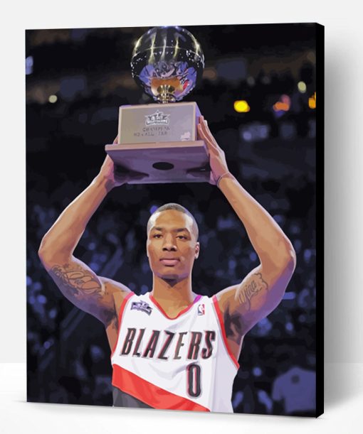 Damian Lillard From Blazers Paint By Number