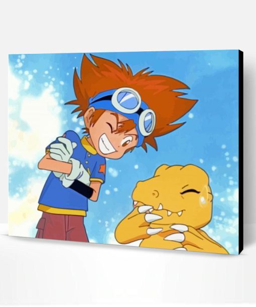 Digimon Tai Kamiya And Agumon Paint By Number