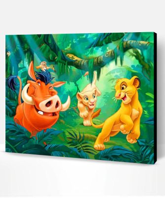 Disney Simba Nala Timon Pumbaa Paint By Number