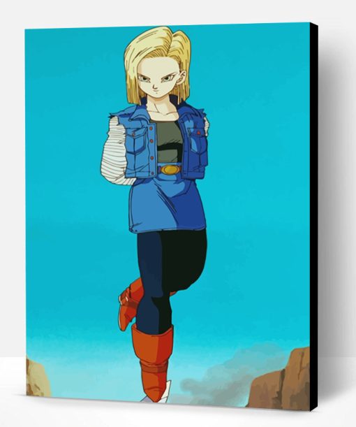 Dragon Ball Z Android 18 Paint By Number