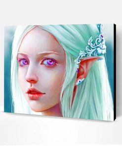 Fantasy Elf With Violet Eyes Paint By Number
