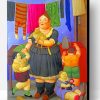 Fat Mother And Children Paint By Number