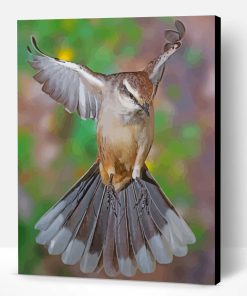 Flying Northern Mockingbird Paint By Number