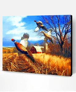Flying Pheasant Paint By Number