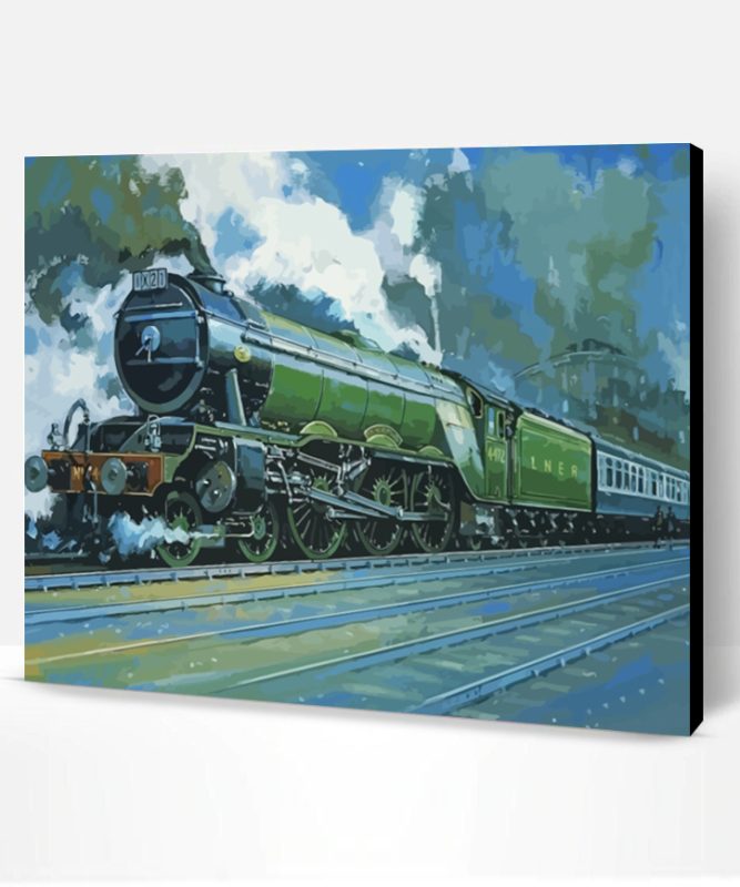Flying Scotsman Steam Train Paint By Number
