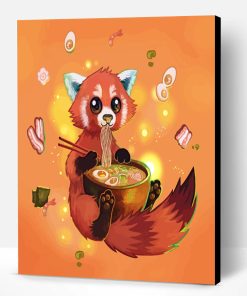 Fox Eating Noodles Paint By Number