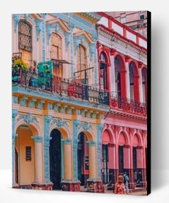 Colorful Buildings Cuba Paint By Number