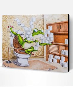 Frog In Toilet Paint By Number