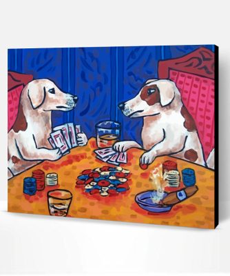 Gambling Dogs Art Paint By Number