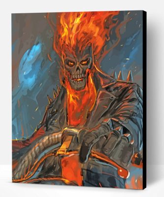 Ghost Rider Skull Paint By Number