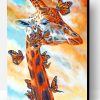 Giraffe And Monarch Butterflies Paint By Number