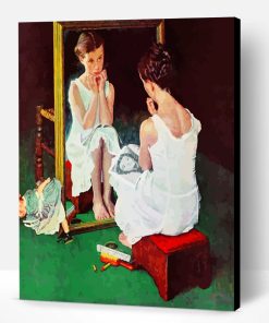 Girl At The Mirror Paint By Number