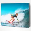Girl On Surf Board Paint By Number