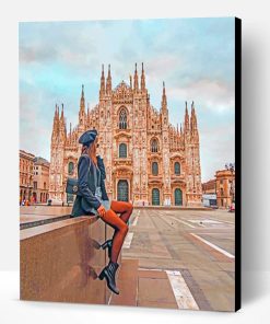 Girl In Duomo Milano Paint By Number