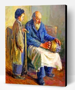 Grandfather And Grandson Paint By Number