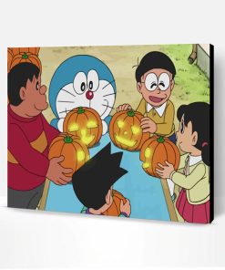 Halloween Doraemon Paint By Number