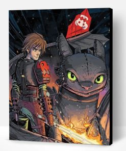Hiccup And Toothless Paint By Number