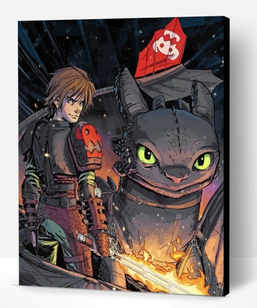 Hiccup And Toothless Paint By Number