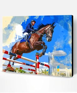 Horse Rider Jumping Paint By Number
