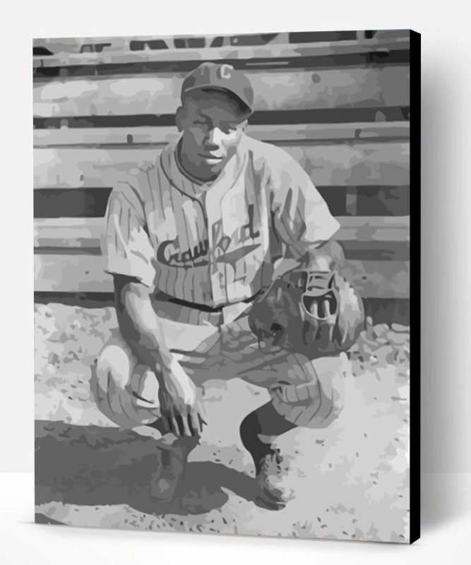 Josh Gibson Black And White Paint By Number