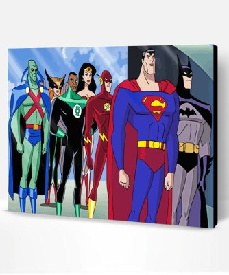 Justice League Heroes Paint By Number