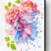 Betta Fish Peony Flower Paint By Number