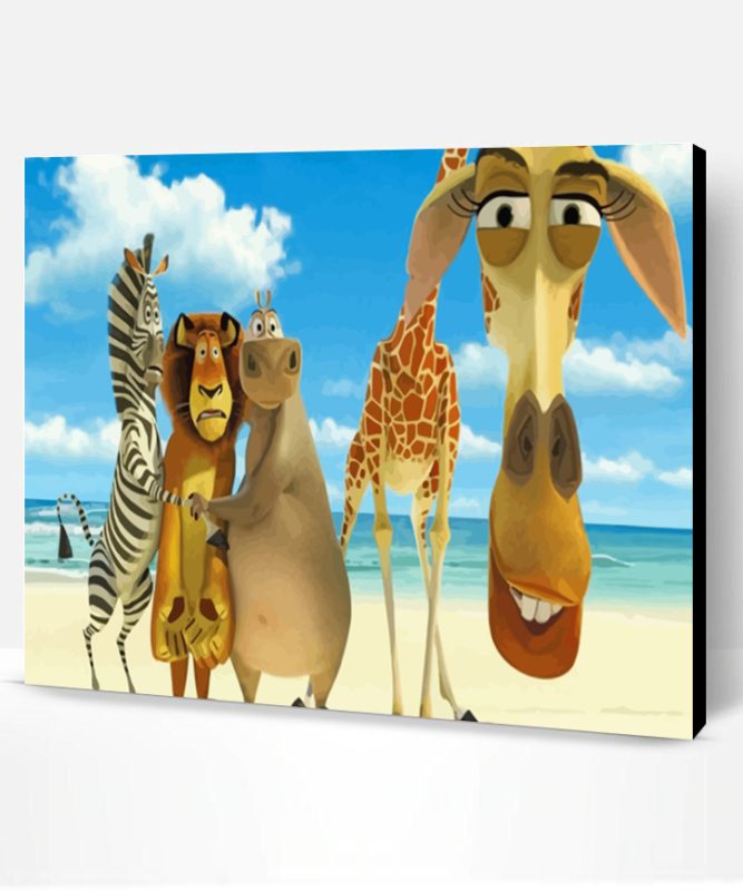 Madagascar Animation In Beach Paint By Number